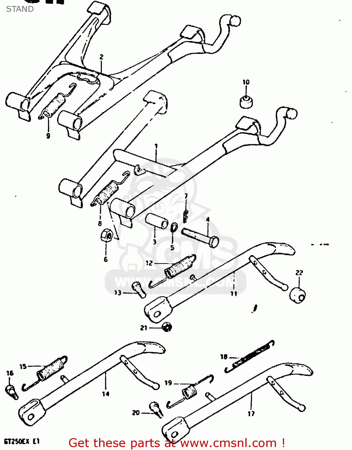 STAND GT250 1979 (N) (E01 E02 E04 E06 E22 E24 E30 E4?)