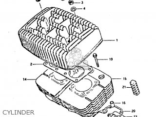 CYLINDER - GT250 1981 (X) (E01 E02 E04 E05 E06 E13 E22 E24 E30 E49)