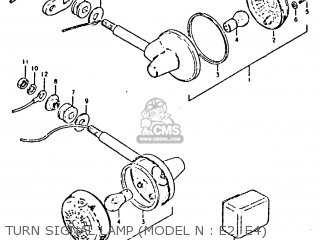 TURN SIGNAL LAMP (MODEL N : E2, E4) - GT250 1981 (X) (E01 E02 E04 E05 E06 E13 E22 E24 E30 E49)