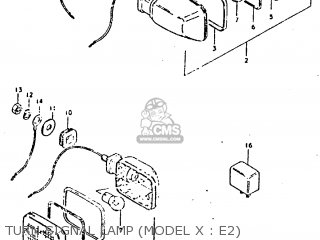 TURN SIGNAL LAMP (MODEL X : E2) - GT250 1981 (X) (E01 E02 E04 E05 E06 E13 E22 E24 E30 E49)