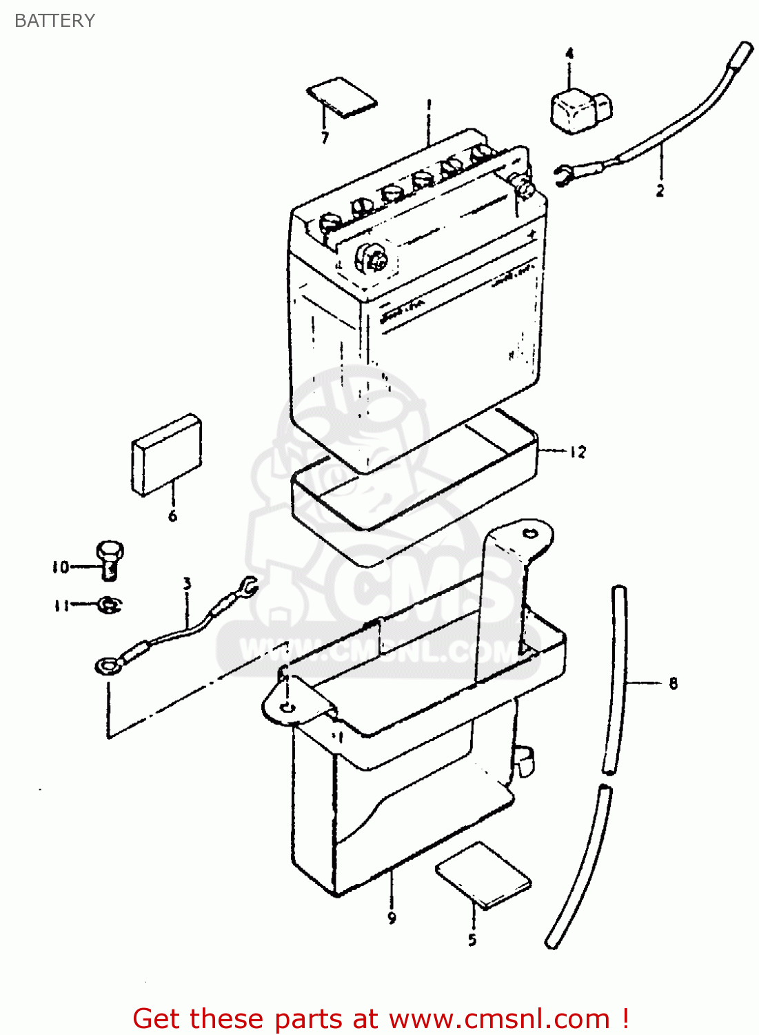 BATTERY GT250E 1979 (N) (E01 E02 E04 E16 E17 E18 E21 E22 E24 E30 E39)