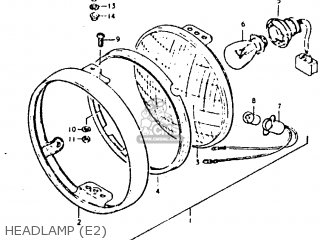 HEADLAMP (E2) - GT250E 1979 (N) (E01 E02 E04 E16 E17 E18 E21 E22 E24 E30 E39)