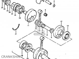 CRANKSHAFT - GT250E 1979 (N) (E01 E02 E04 E16 E17 E18 E21 E22 E24 E30 E39)