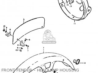 FRONT FENDER - HEADLAMP HOUSING - GT250E 1979 (N) (E01 E02 E04 E16 E17 E18 E21 E22 E24 E30 E39)