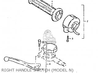 RIGHT HANDLE SWITCH (MODEL N) - GT250E 1979 (N) (E01 E02 E04 E16 E17 E18 E21 E22 E24 E30 E39)