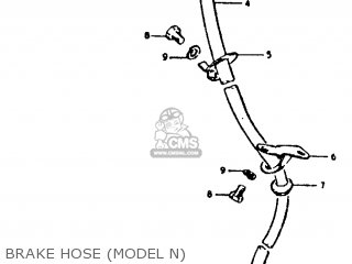 BRAKE HOSE (MODEL N) - GT250E 1979 (N) (E01 E02 E04 E16 E17 E18 E21 E22 E24 E30 E39)