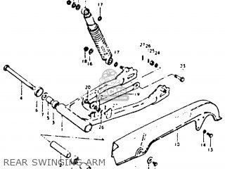 REAR SWINGING ARM - GT250E 1979 (N) (E01 E02 E04 E16 E17 E18 E21 E22 E24 E30 E39)