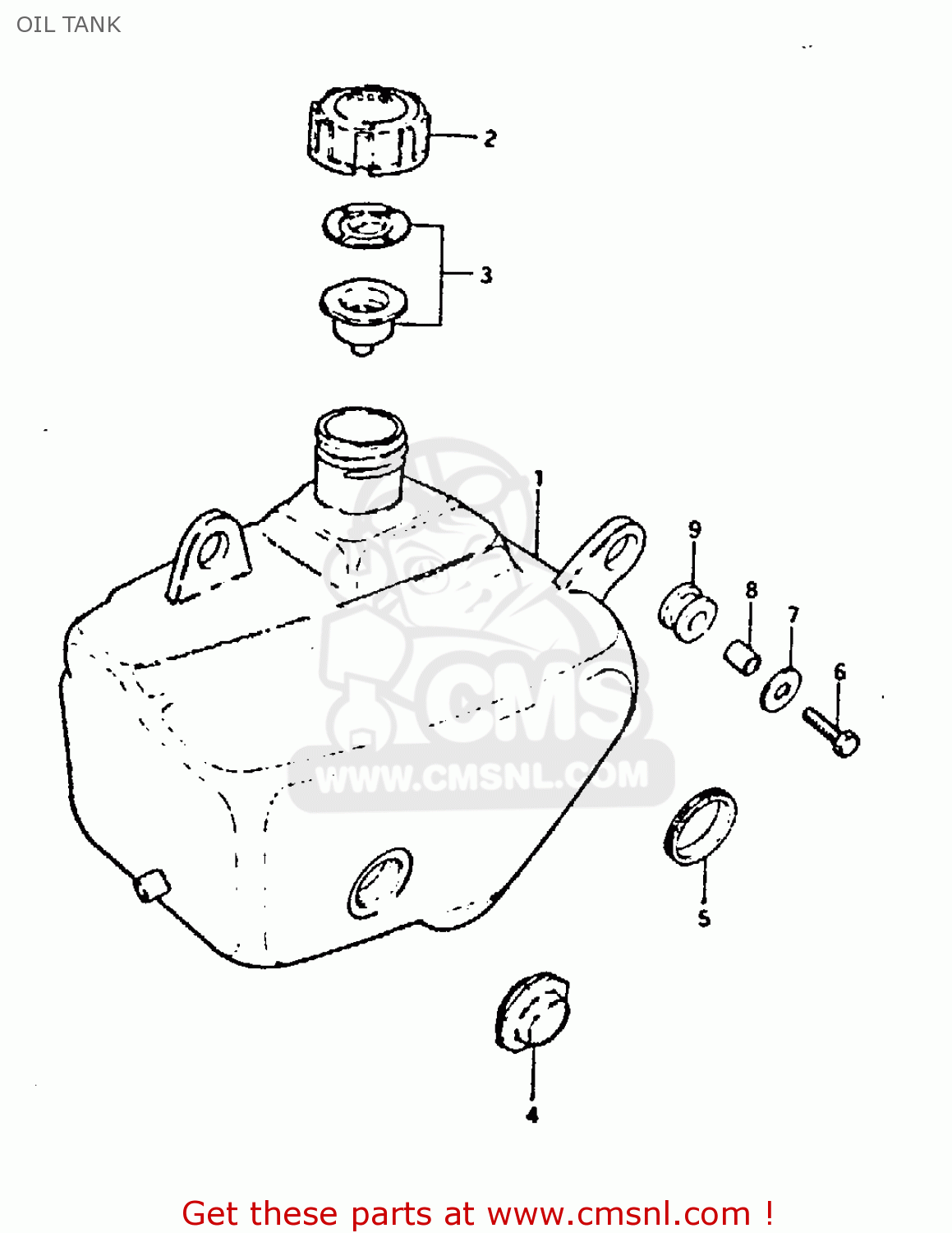 OIL TANK GT250E 1981 (X) (E01 E02 E04 E05 E16 E17 E18 E21 22 24 25 30 39)