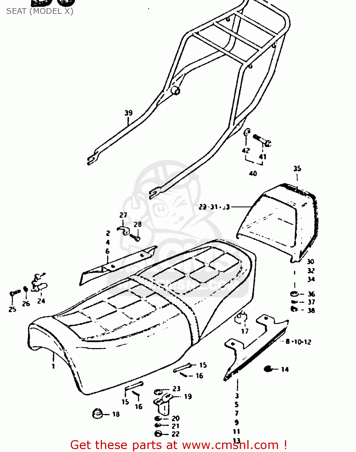 SEAT (MODEL X) GT250E 1981 (X) (E01 E02 E04 E05 E16 E17 E18 E21 22 24 25 30 39)