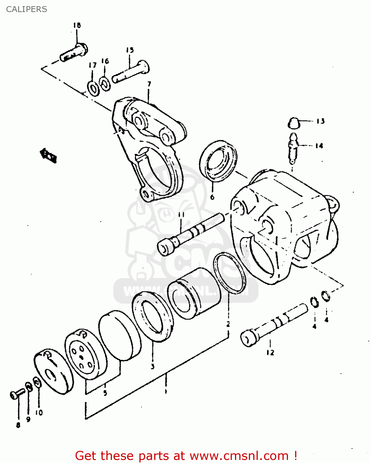 CALIPERS GT250E 1981 (X) (E01 E02 E04 E05 E16 E17 E18 E21 22 24 25 30 39)