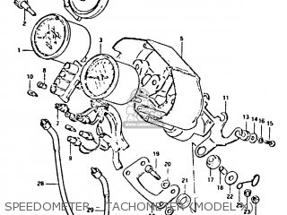 SPEEDOMETER - TACHOMETER (MODEL X) - GT250E 1981 (X) (E01 E02 E04 E05 E16 E17 E18 E21 22 24 25 30 39)