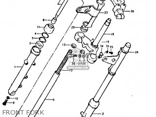 FRONT FORK - GT250E 1981 (X) (E01 E02 E04 E05 E16 E17 E18 E21 22 24 25 30 39)