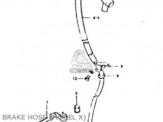 BRAKE HOSE (MODEL X) - GT250E 1981 (X) (E01 E02 E04 E05 E16 E17 E18 E21 22 24 25 30 39)