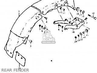 REAR FENDER - GT250E 1981 (X) (E01 E02 E04 E05 E16 E17 E18 E21 22 24 25 30 39)