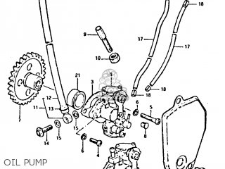 OIL PUMP - GT250E 1981 (X) (E01 E02 E04 E05 E16 E17 E18 E21 22 24 25 30 39)