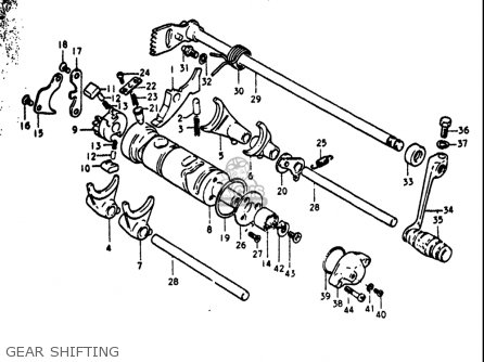 Suzuki GT380 1972 (J) USA (E03) parts lists and schematics