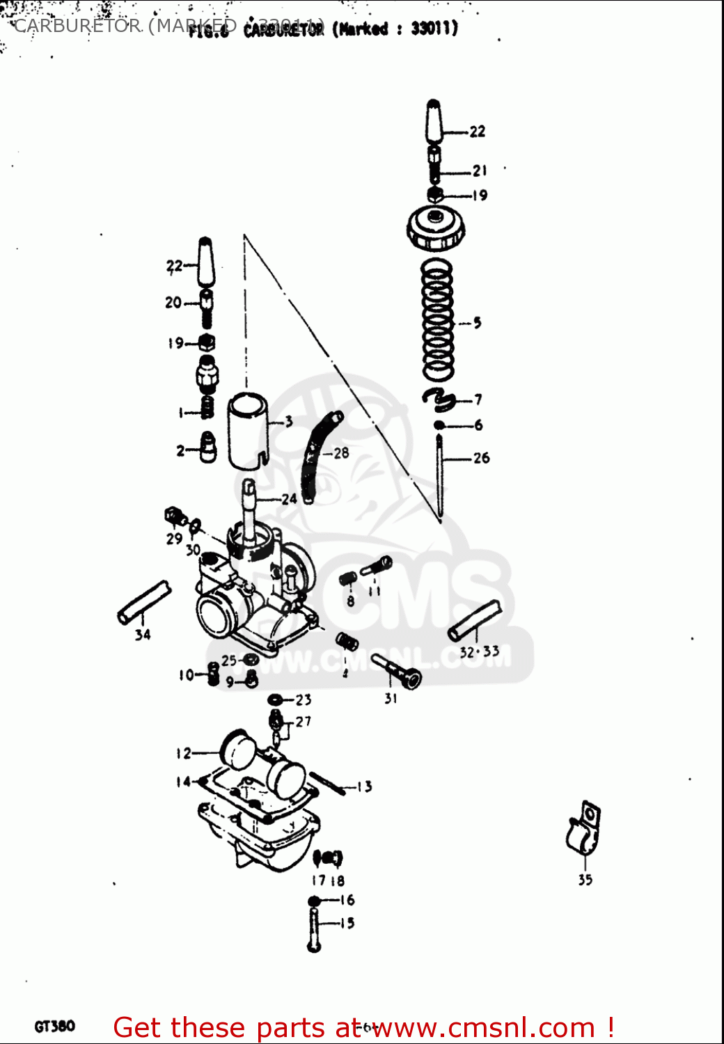 CARBURETOR (MARKED : 33011) GT380 1972 (J) USA (E03)
