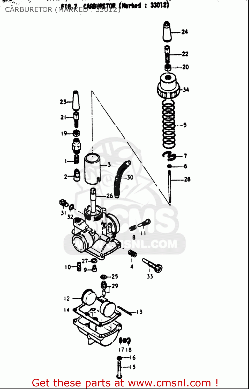 CARBURETOR (MARKED : 33012) GT380 1972 (J) USA (E03)