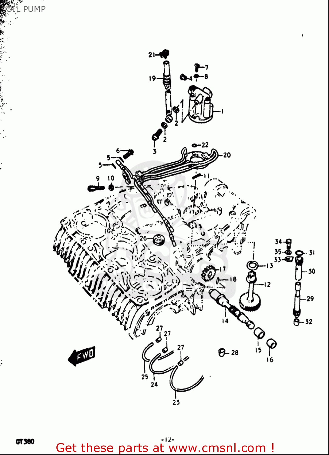 OIL PUMP GT380 1972 (J) USA (E03)