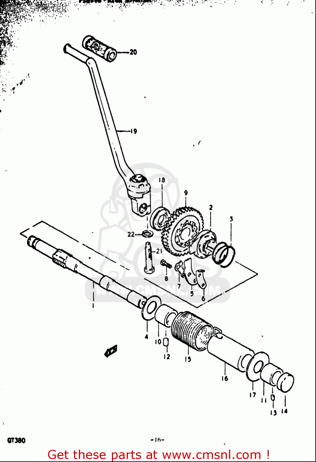 KICK STARTER GT380 1972 (J) USA (E03)