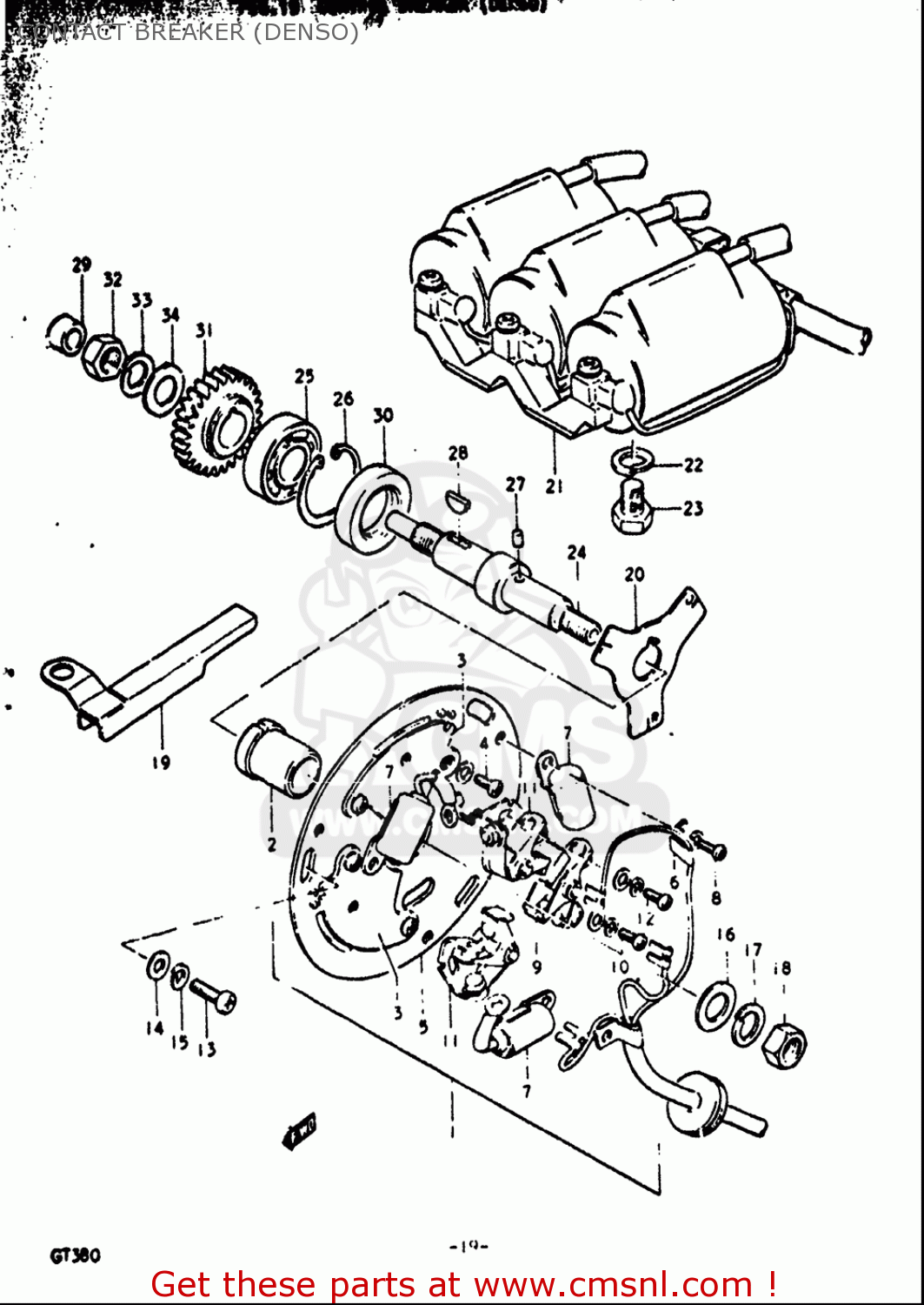CONTACT BREAKER (DENSO) GT380 1972 (J) USA (E03)