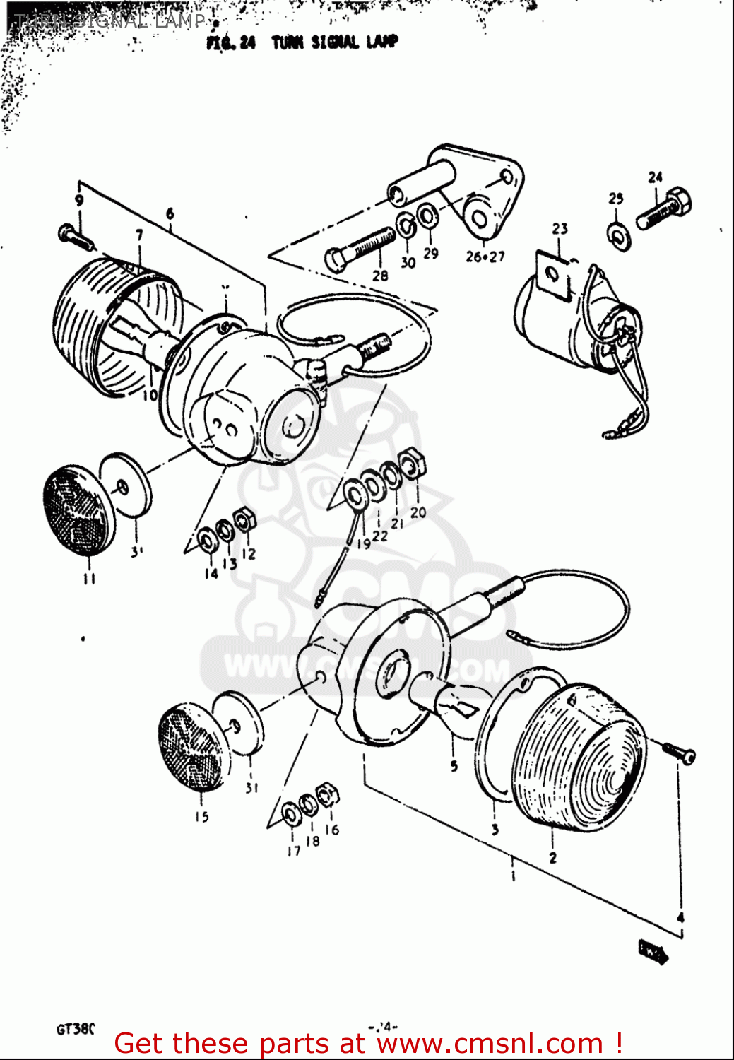 TURN SIGNAL LAMP GT380 1972 (J) USA (E03)