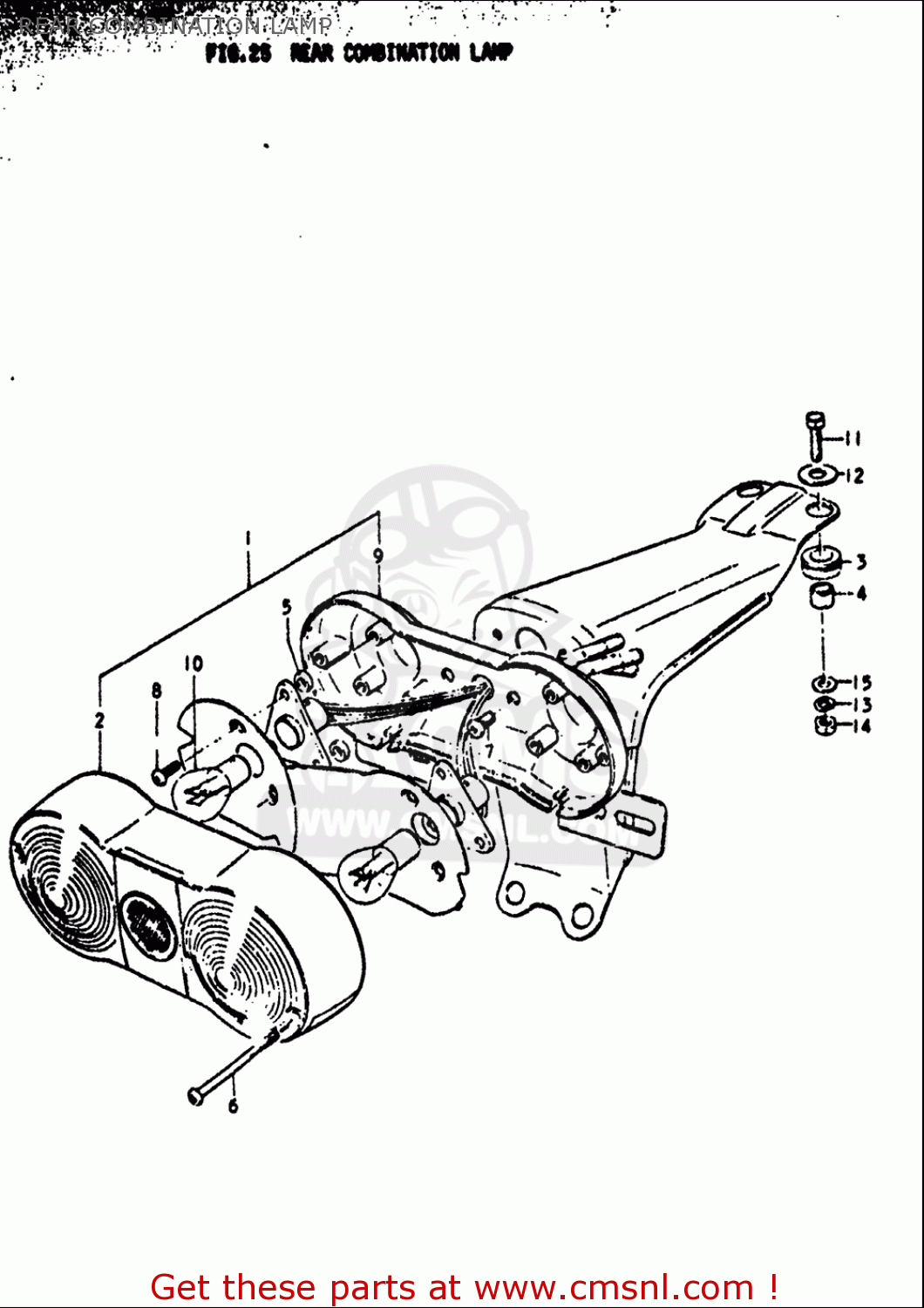 REAR COMBINATION LAMP GT380 1972 (J) USA (E03)