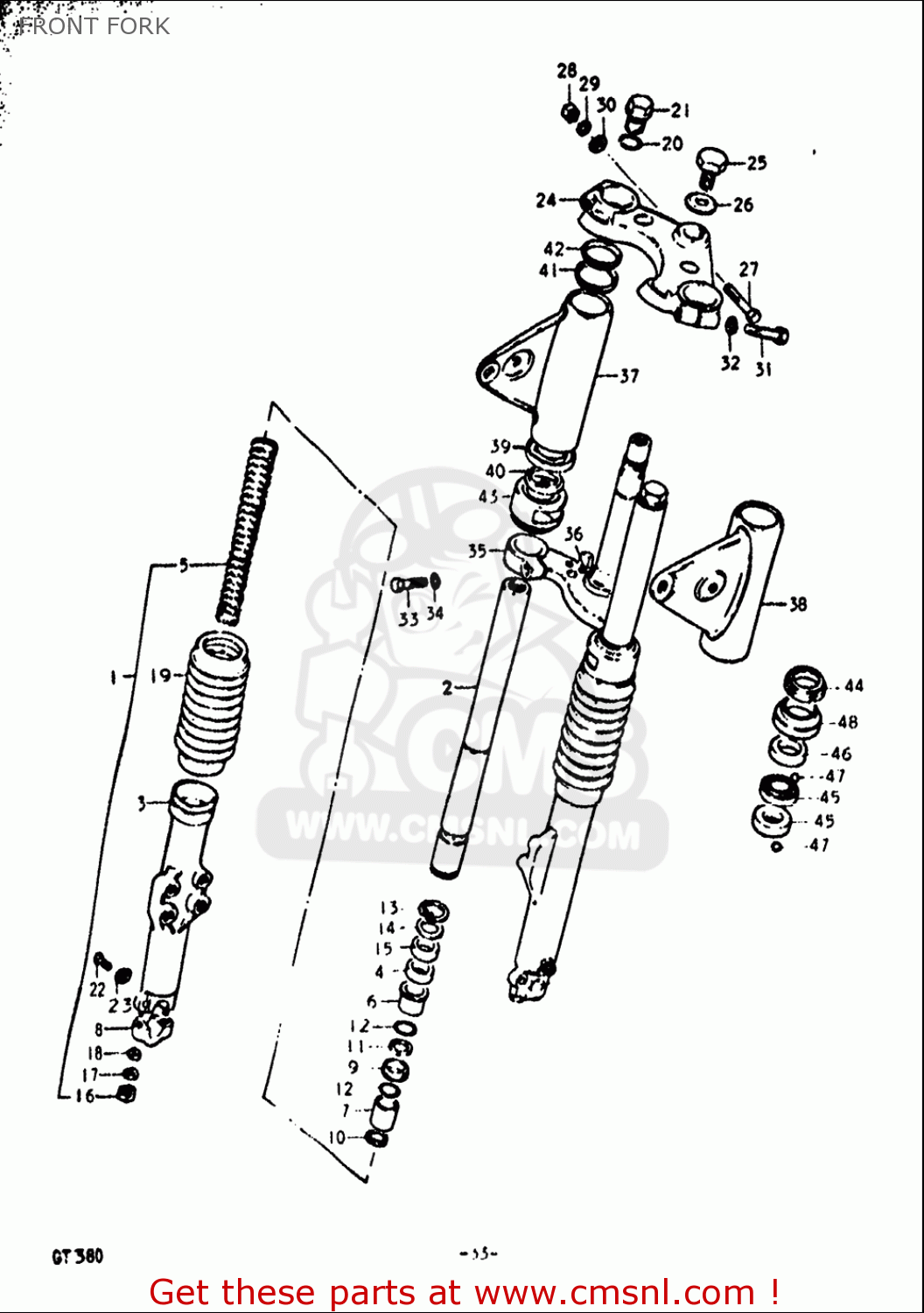 FRONT FORK GT380 1972 (J) USA (E03)