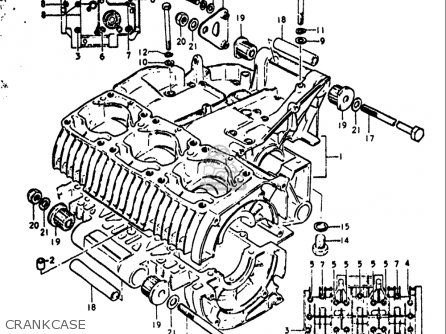 CRANKCASE - GT380 1972 (J) USA (E03)