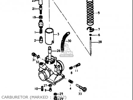 CARBURETOR (MARKED : 33012) - GT380 1972 (J) USA (E03)