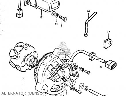 ALTERNATOR (DENSO) - GT380 1972 (J) USA (E03)