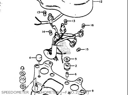 SPEEDOMETER - TACHOMETER (~F.NO.22744) - GT380 1972 (J) USA (E03)