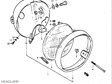 HEADLAMP - GT380 1972 (J) USA (E03)