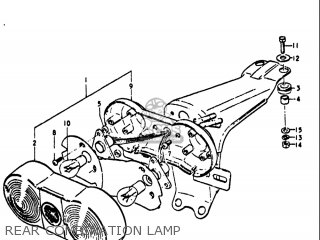 REAR COMBINATION LAMP - GT380 1972 (J) USA (E03)