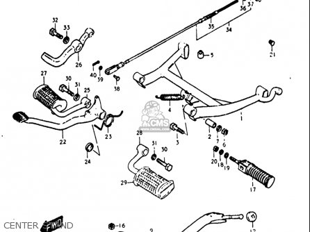 CENTER STAND - GT380 1972 (J) USA (E03)