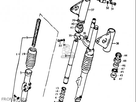 FRONT FORK - GT380 1972 (J) USA (E03)