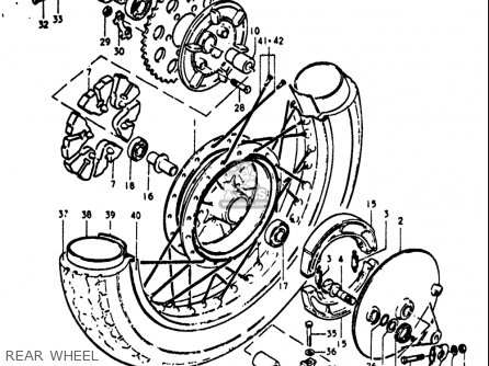 REAR WHEEL - GT380 1972 (J) USA (E03)