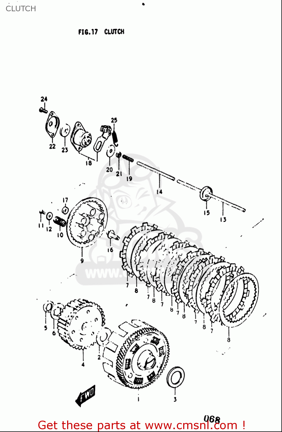 CLUTCH GT380 1973 1974 1975 1976 1977 (K) (L) (M) (A) (B) USA (E03)