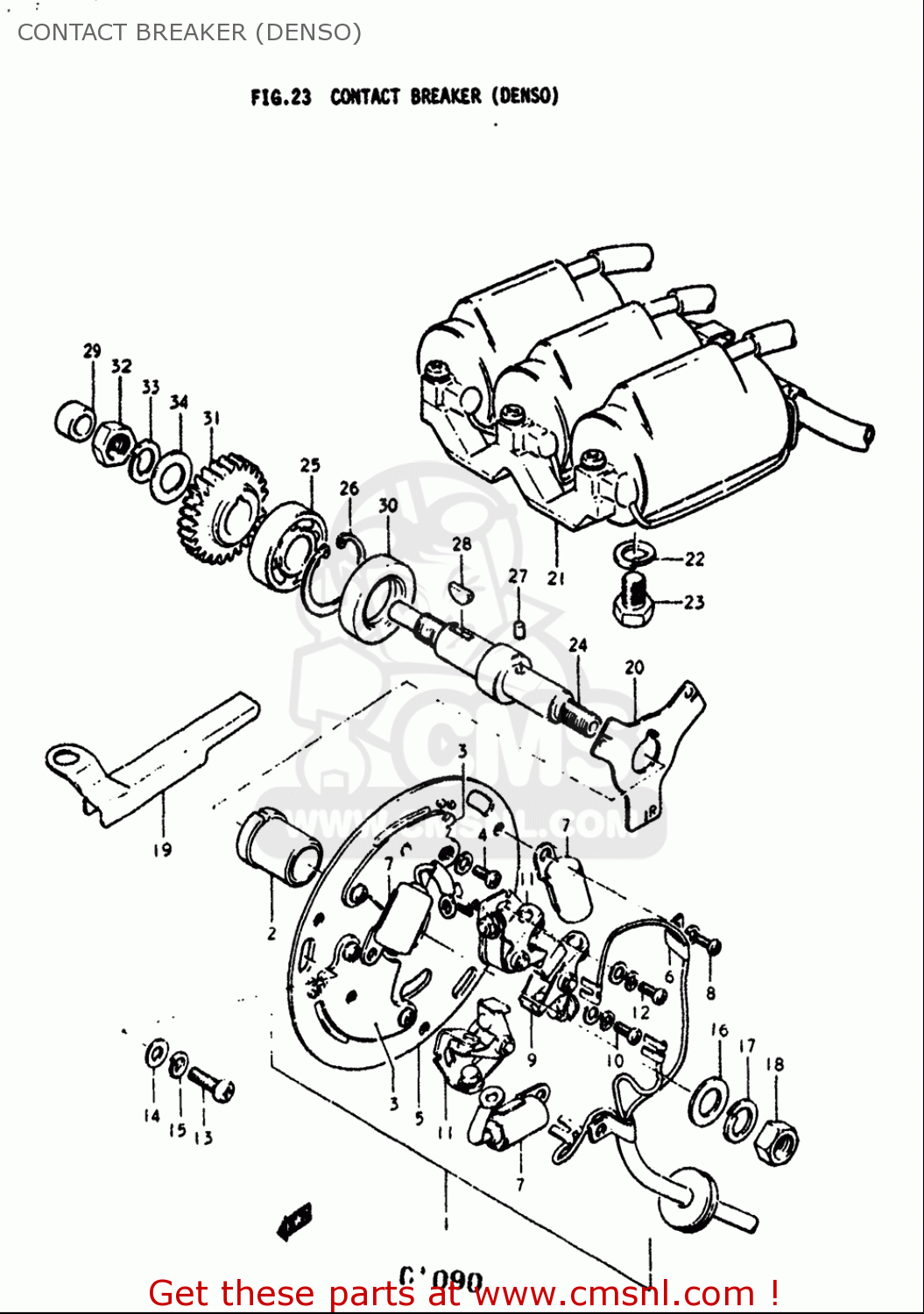 CONTACT BREAKER (DENSO) GT380 1973 1974 1975 1976 1977 (K) (L) (M) (A) (B) USA (E03)