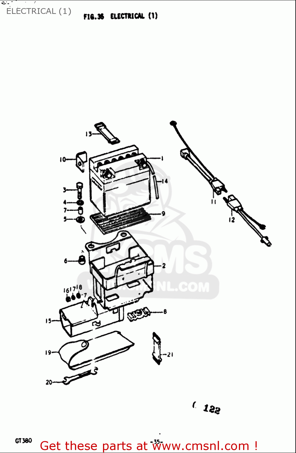 ELECTRICAL (1) GT380 1973 1974 1975 1976 1977 (K) (L) (M) (A) (B) USA (E03)