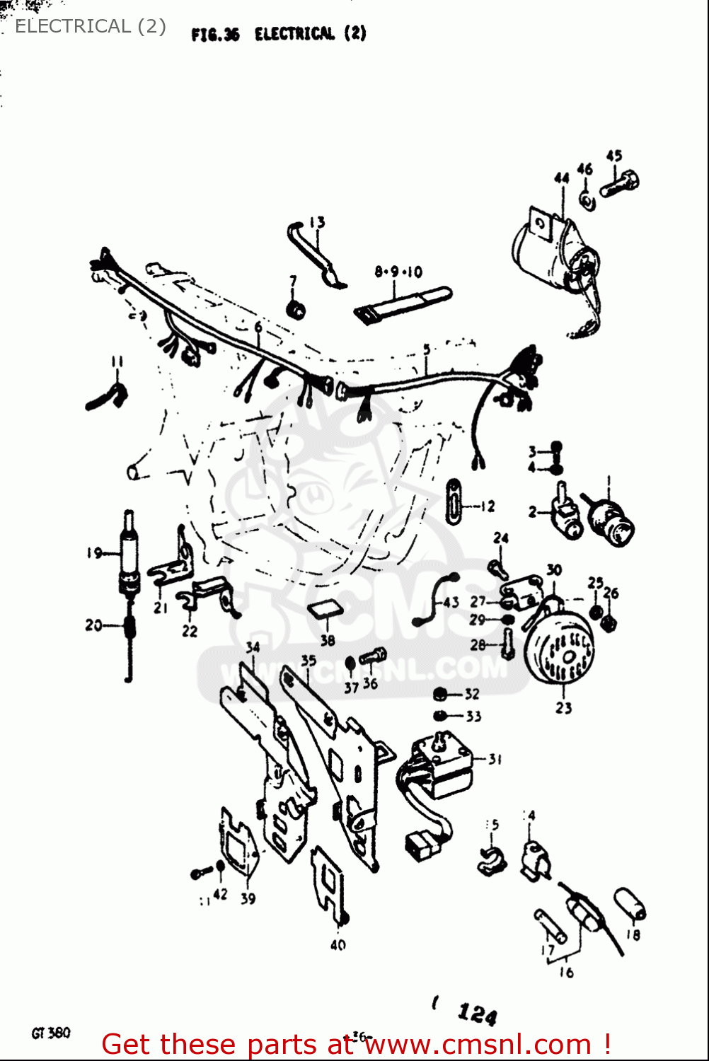 ELECTRICAL (2) GT380 1973 1974 1975 1976 1977 (K) (L) (M) (A) (B) USA (E03)
