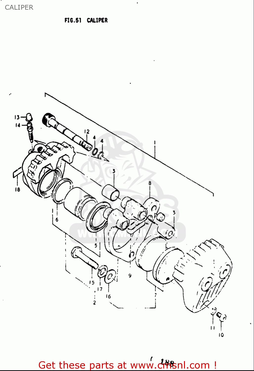 CALIPER GT380 1973 1974 1975 1976 1977 (K) (L) (M) (A) (B) USA (E03)