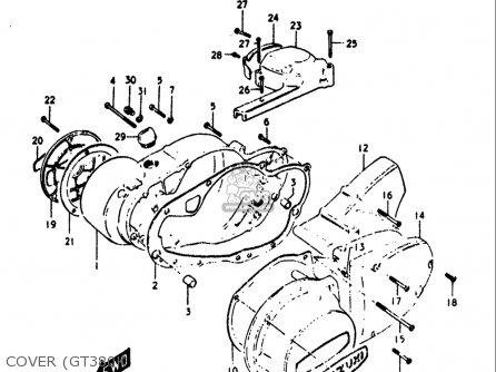 COVER (GT380K - GT380 1973 1974 1975 1976 1977 (K) (L) (M) (A) (B) USA (E03)