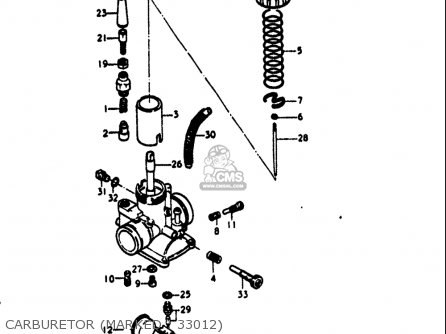 CARBURETOR (MARKED : 33012) - GT380 1973 1974 1975 1976 1977 (K) (L) (M) (A) (B) USA (E03)