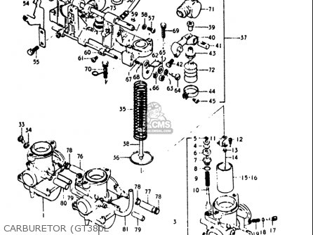 CARBURETOR (GT380L - GT380 1973 1974 1975 1976 1977 (K) (L) (M) (A) (B) USA (E03)