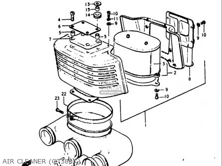 AIR CLEANER (GT380K) - GT380 1973 1974 1975 1976 1977 (K) (L) (M) (A) (B) USA (E03)