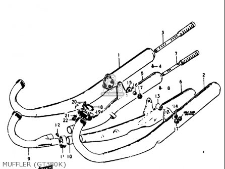 MUFFLER (GT380K) - GT380 1973 1974 1975 1976 1977 (K) (L) (M) (A) (B) USA (E03)