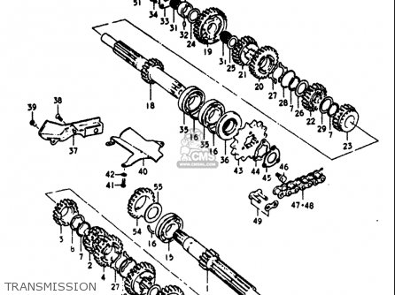 TRANSMISSION - GT380 1973 1974 1975 1976 1977 (K) (L) (M) (A) (B) USA (E03)