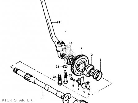 KICK STARTER - GT380 1973 1974 1975 1976 1977 (K) (L) (M) (A) (B) USA (E03)