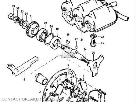 CONTACT BREAKER (DENSO) - GT380 1973 1974 1975 1976 1977 (K) (L) (M) (A) (B) USA (E03)